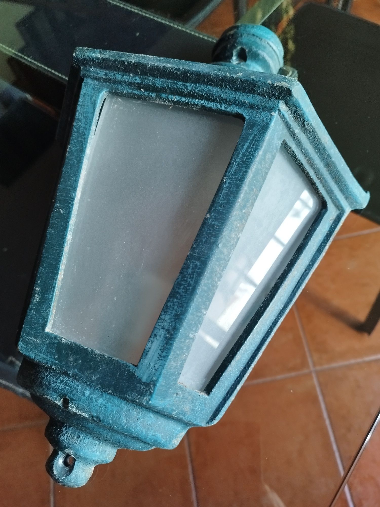Candeeiro aplique ferro para exterior