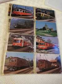 Coleção de calendários de bolso de  comboios e afins