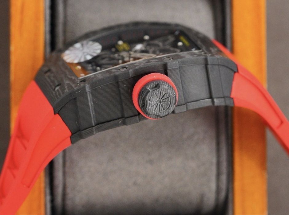 Relógio Richard Mille Preto e Vermelho Luxo Desportivo
