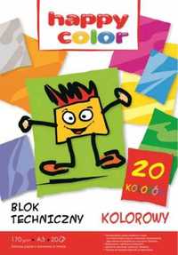 Blok techniczny kolor A3/20K 170g HAPPY COLOR