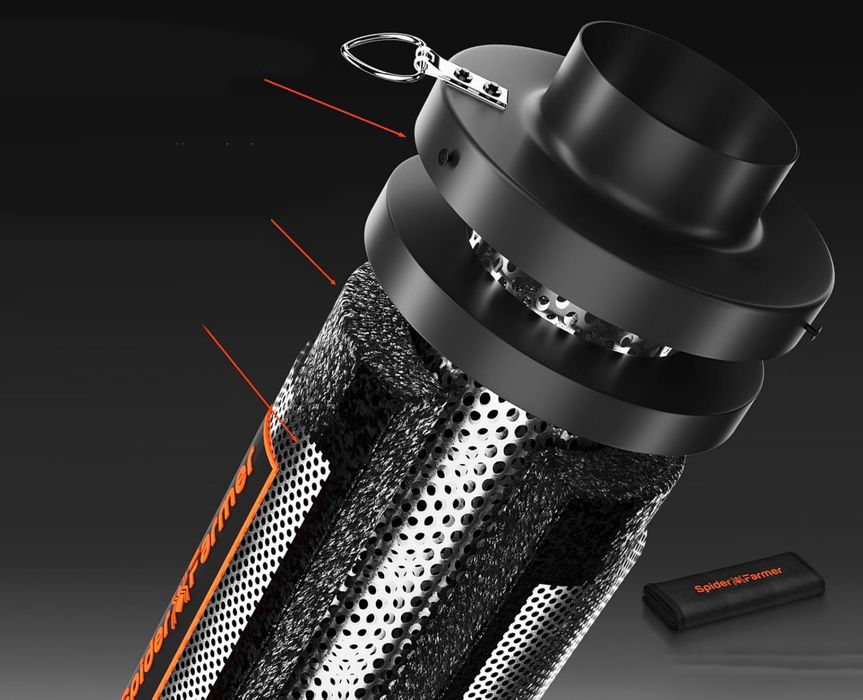 4-calowy filtr węglowy powietrza Kontrola zapachu do Namiotu Upr