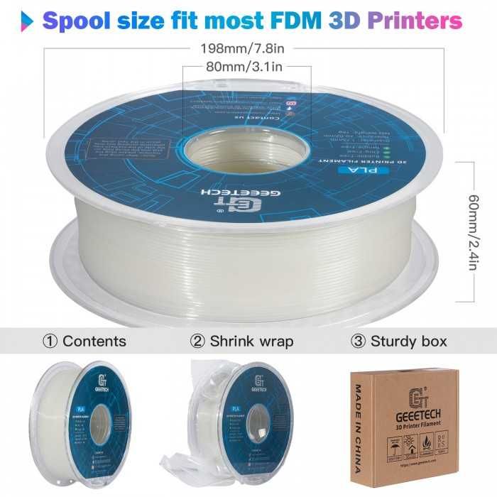 Пластик Geeetech Luminous Multicolor PLA 1,75 світиться в темряві 1 кг