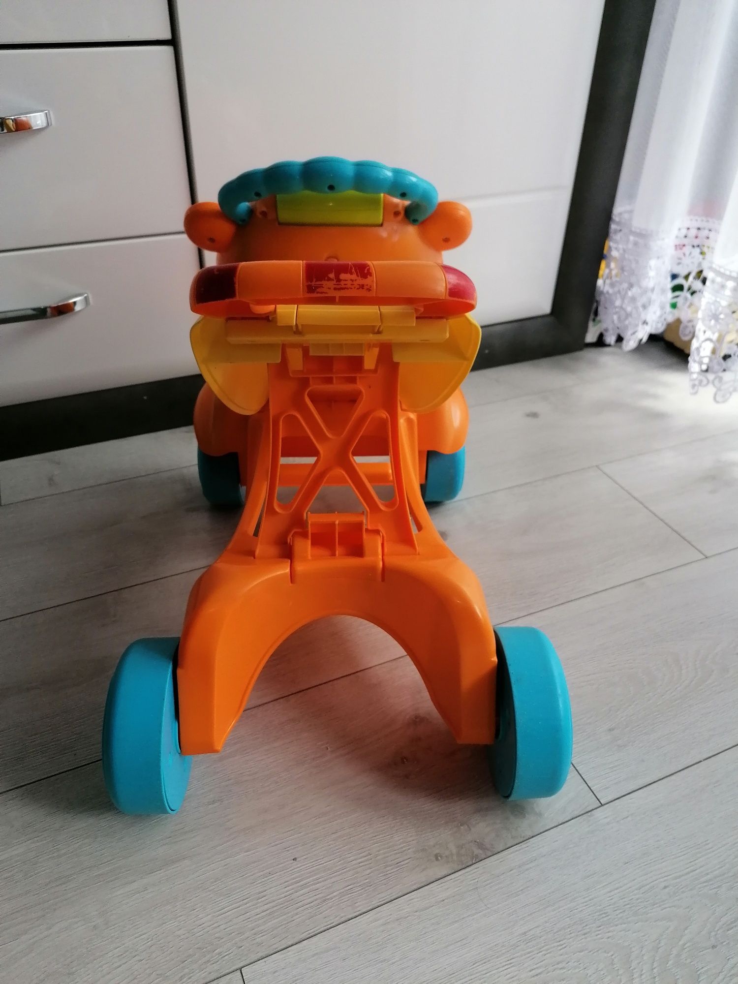 Pchacz jeździk dla dziecka Fisher Price 2 w 1 tygrys super prezent