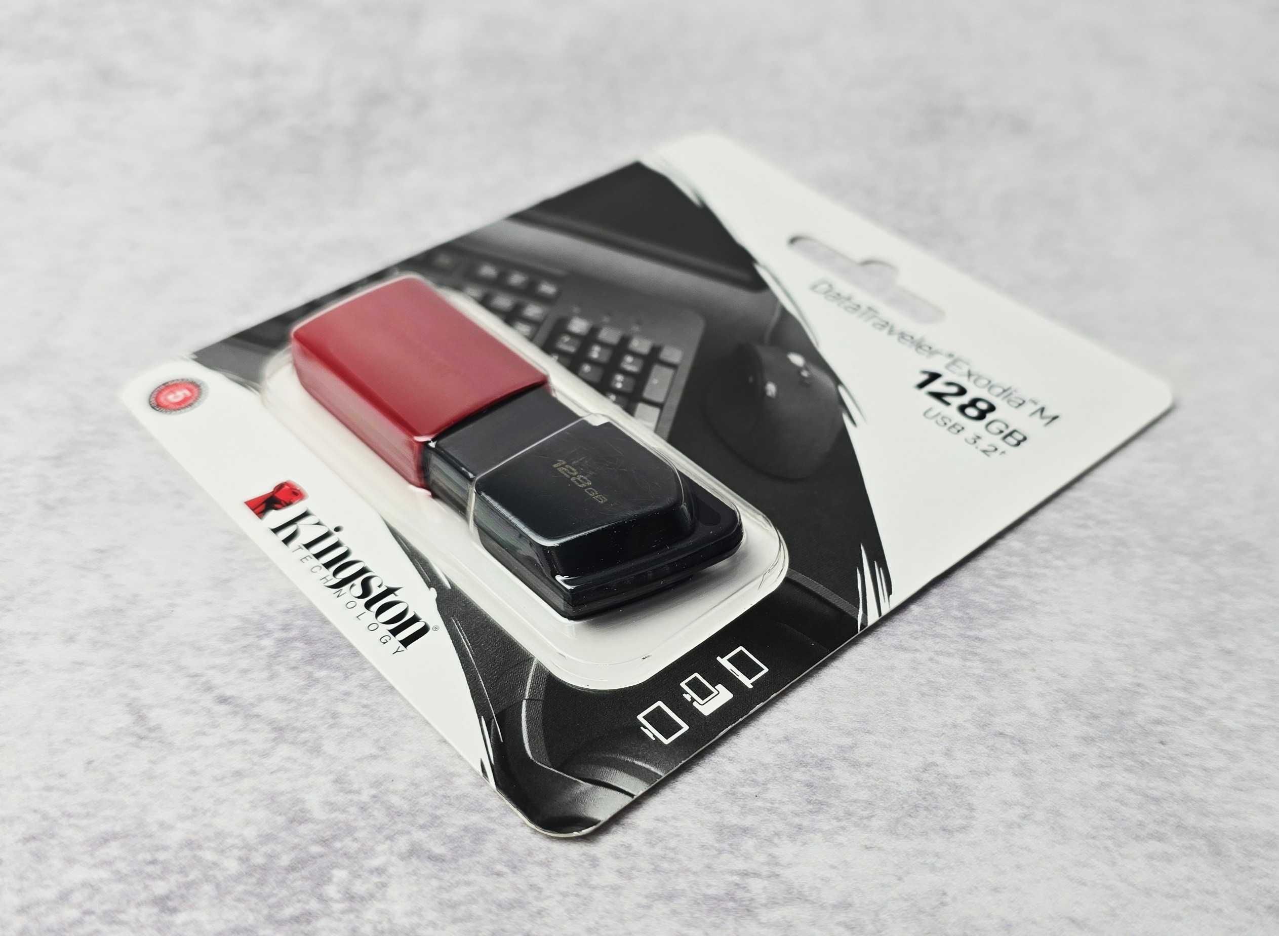 Флеш-пам'ять 128GB USB3.2 Kingston DataTraveler Exodia M Black/Red NEW
