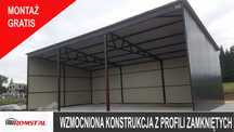 HALA Magazynowa Otwarta - WIATA NA MASZYNY -Garaż Blaszany  – ROMSTAL*