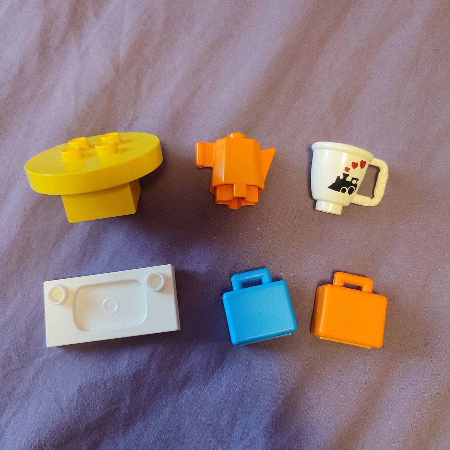 Кубіки деталі Lego Duplo дім їжа з малюнком