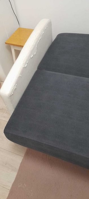 Wersalka szara biala 208 cmx118 cm