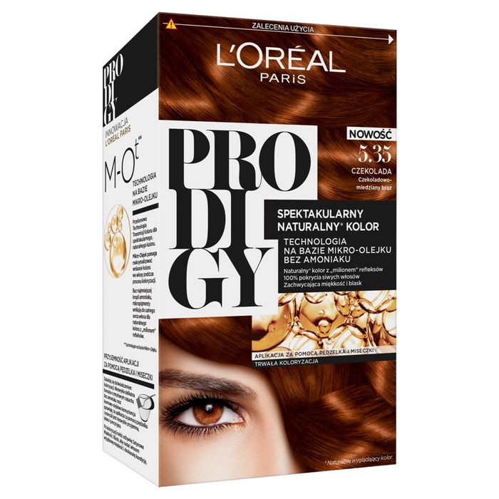 L'oreal Paris Farba Do Włosów Prodigy 5.35 Czekoladowy Miedziany Brąz