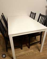 Stół Ikea Vangsta 120/180x75cm Bialy rozkladany