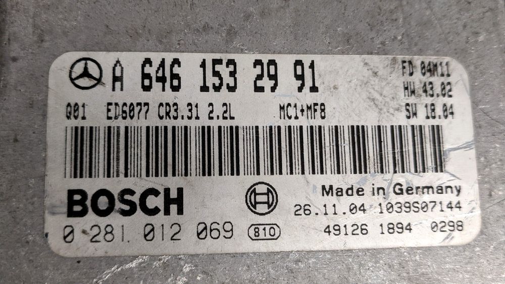 Мозги Вито 639 двигуна 2.2d БУ мотора Vito W639 блок управление в6