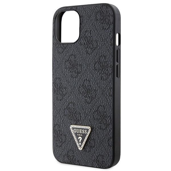 Etui Guess na iPhone 14 - Czarne Crossbody 4G Metal Logo