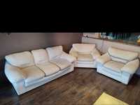 Zestaw/Komplet wypoczynkowy z funkcją spania - sofa + 2 fotele