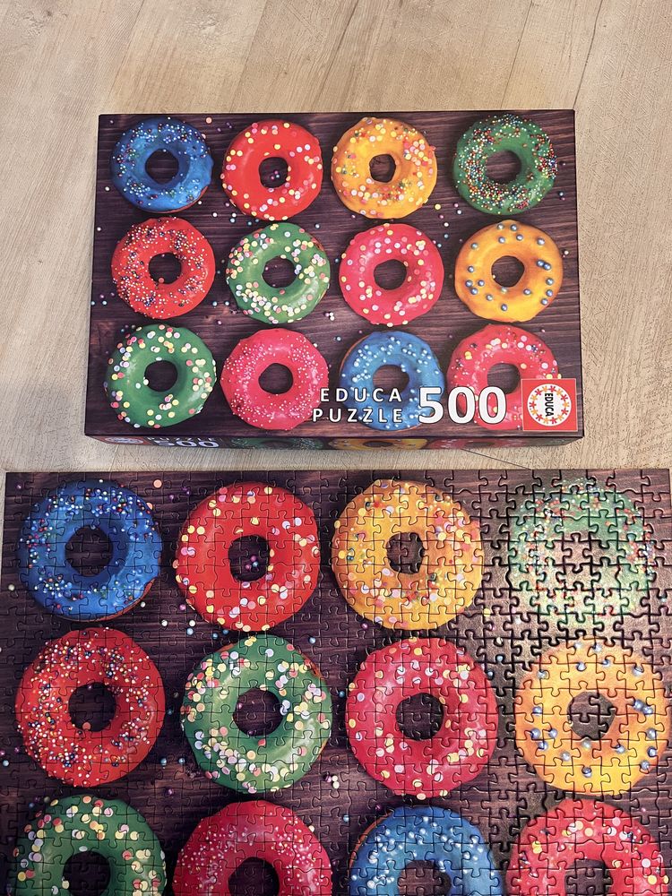 Puzzle Educa 500 elementów. Donuts. Donaty.