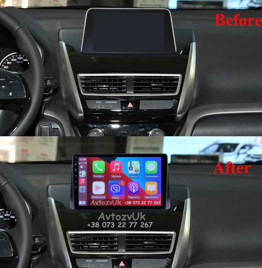 Магнитола ECLIPSE CROSS Mitsubishi TV GPS USB 2 дин CarPlay Android 13