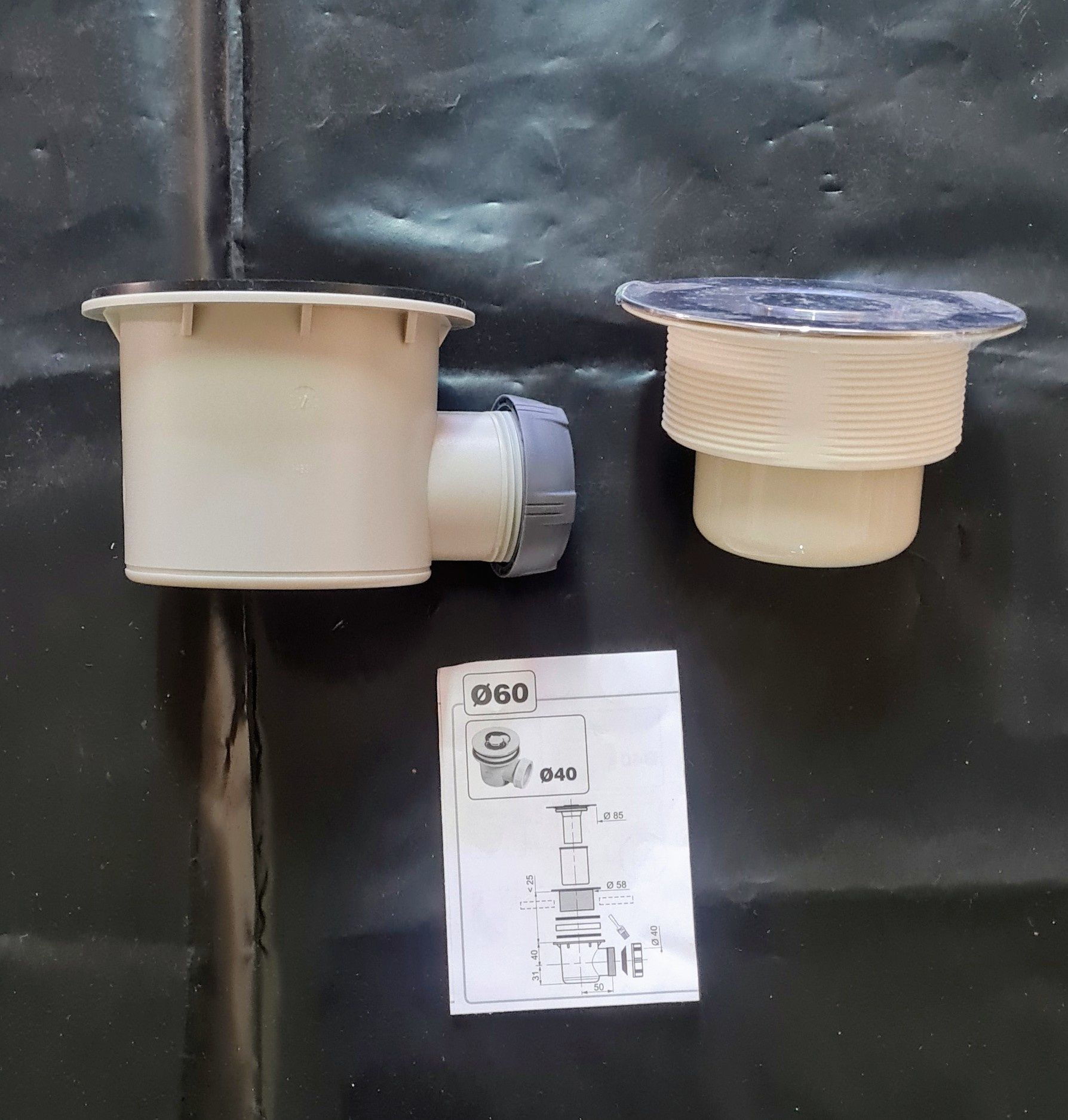 Sifão/ Válvula sifonada para base D90 saída 40mm