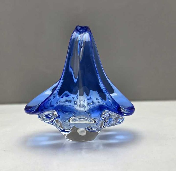 Szklany koszyk lata -60-te proj. Jan Beránek huta  Škrdlovice, Bohemia