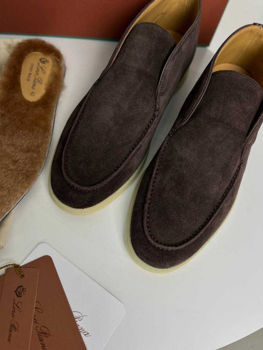 Мужские лоферы Loro Piana ботинки с меховой стелькой Лоро Пиана ob436