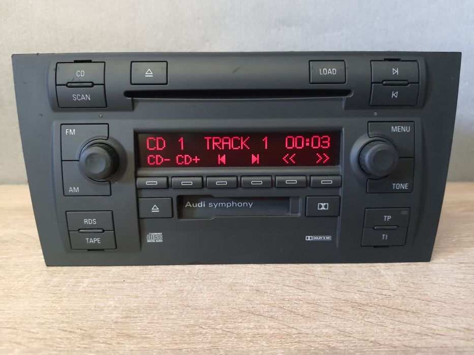 Radio samochodowe Audi A6 C5 2din - Symphony 6 CD kaseta + kod Ładne