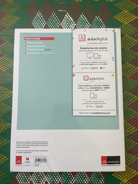 Livro/manual escolar Matemática 10o Ano