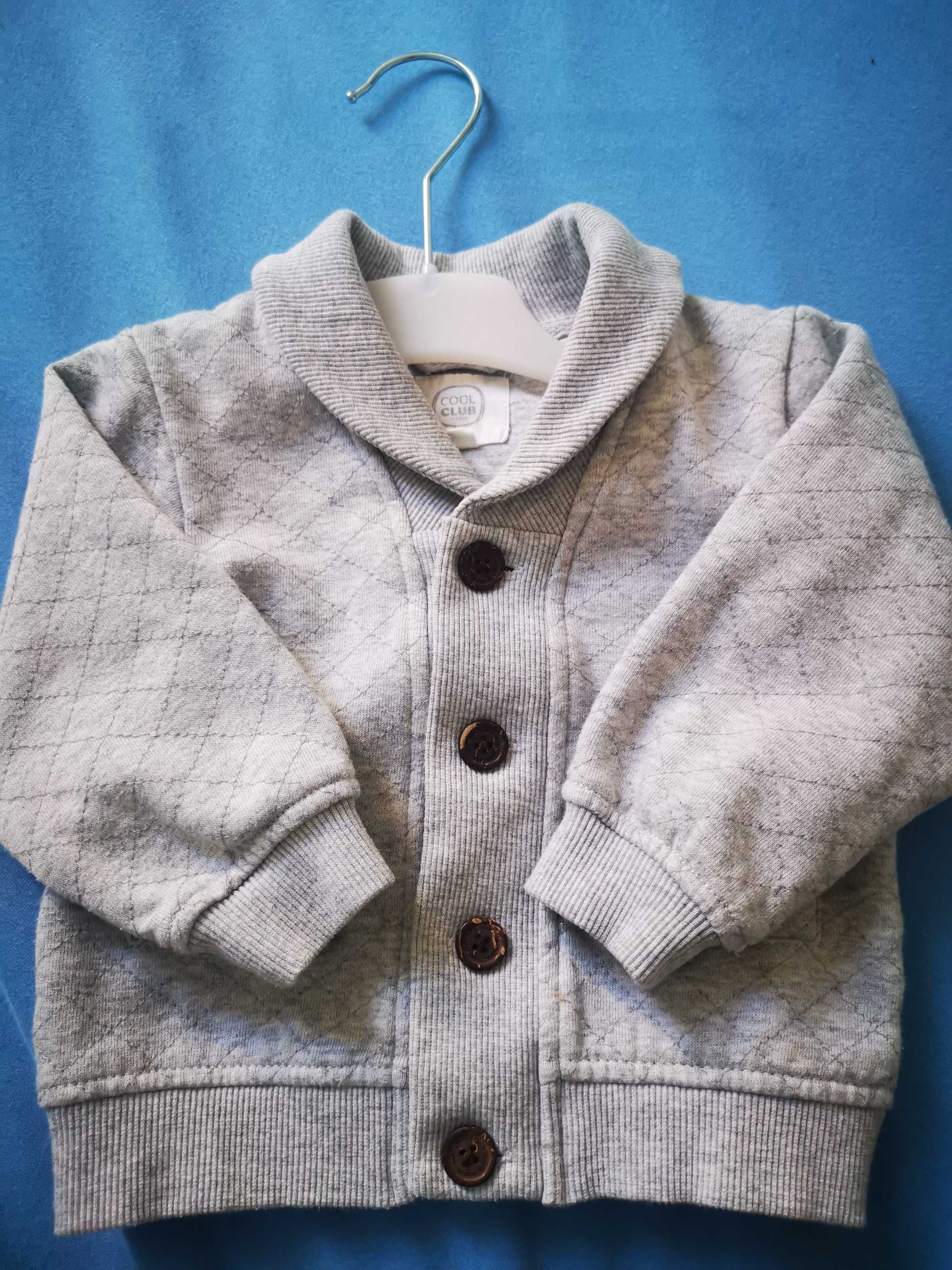 Kardigram/sweterek niemowlęcy szary