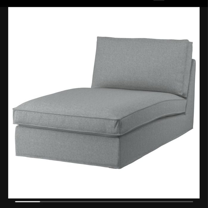 Kivik chaise longue cinzento
