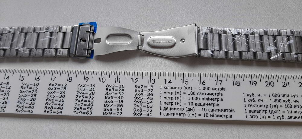 Ремешок браслет для часов 20 и 22 мм. Длина 18 см. Спрингбары