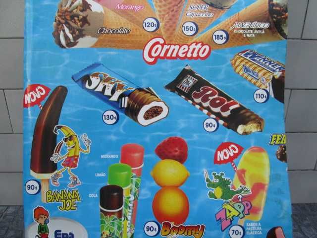 Raro Cartaz Gelados Olá Anos 90