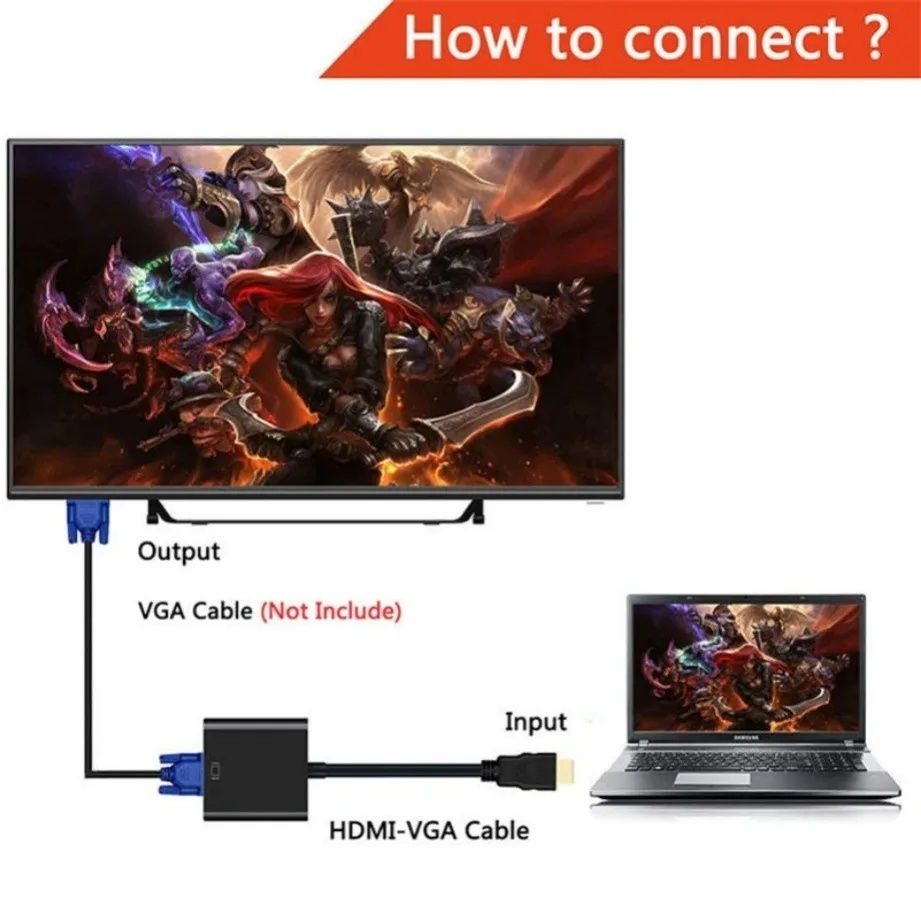 Перехідник HDMI M to VGA F