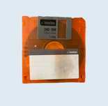 Disquete Imation Neon laranja 2HD IBM FORMATTED 1,44 MB (3,5”)