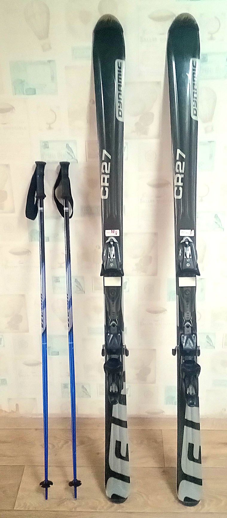 Лыжи горные DYNAMIC 170 см + палки Technopro 125 см