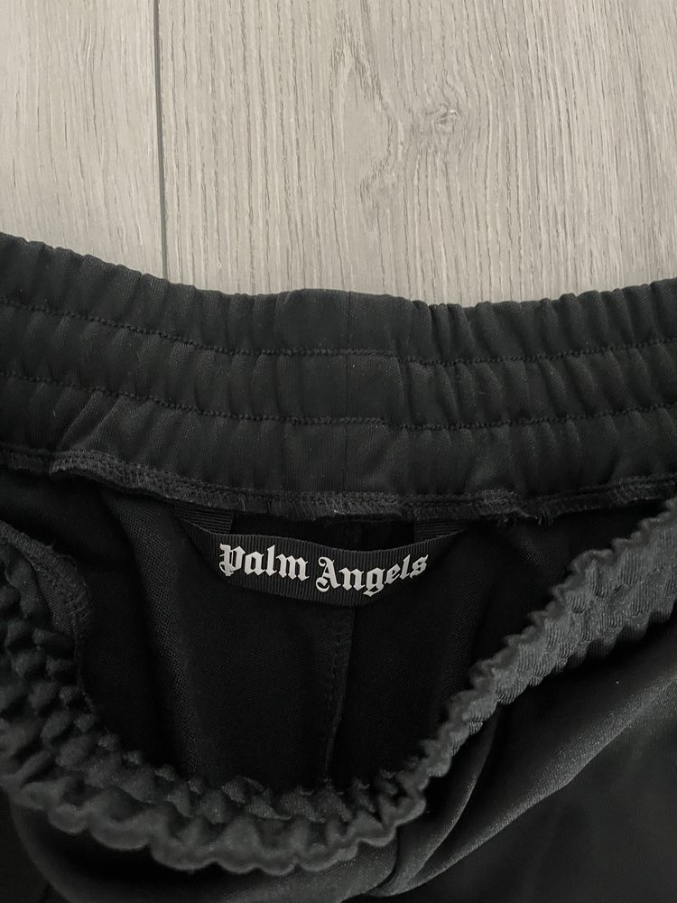 Palm Angels Logo Print Track Shorts Black