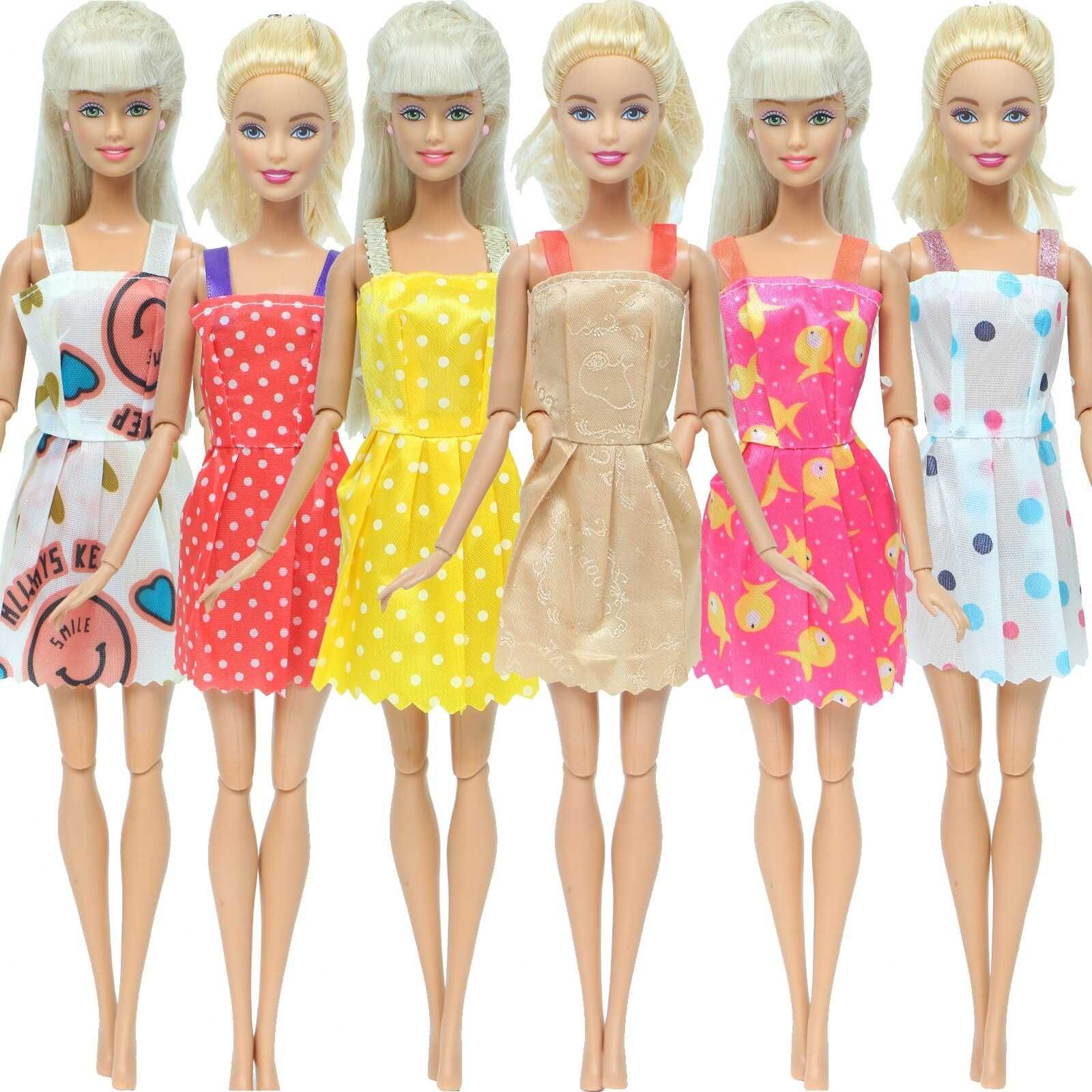 Ubranka Sukienki Dla Lalek Barbie + Akcesoria Zestaw XXL Ponad 85 el