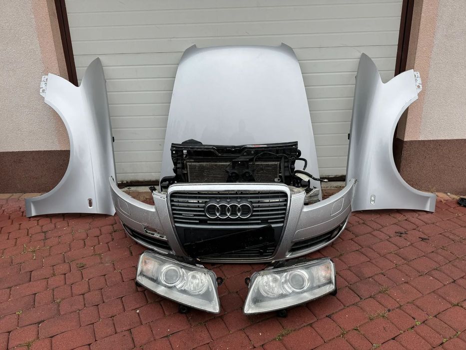 PRZÓD KOMPLETNY ZDERZAK PAS MASKA BŁOTNIK XENON AUDI A6 C6 LY7W