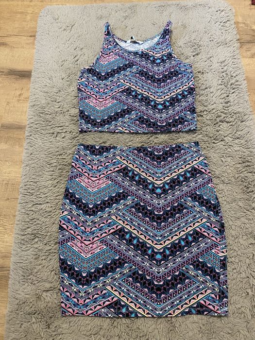 Dwuczęściowy komplet na lato top spódnica