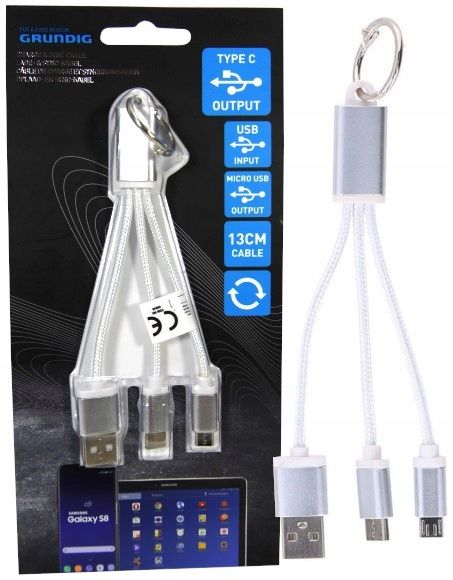 Kabel Do Ładowarki Usb Micro Usb Usb Typ C Brelok
