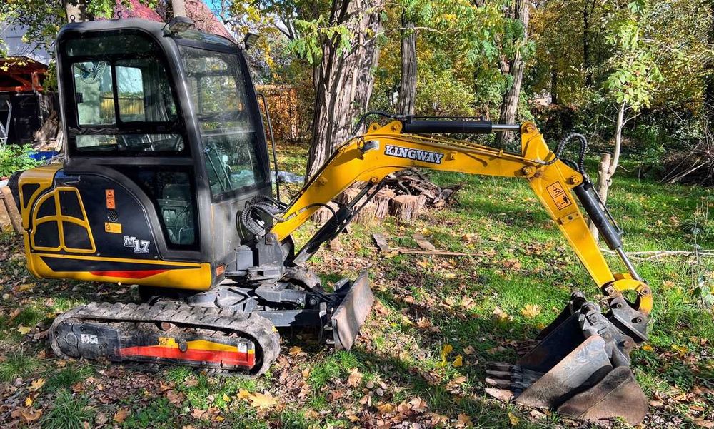 Minikoparka Kingway M17 1.7t joystick kabina rozsuwane gąsienice