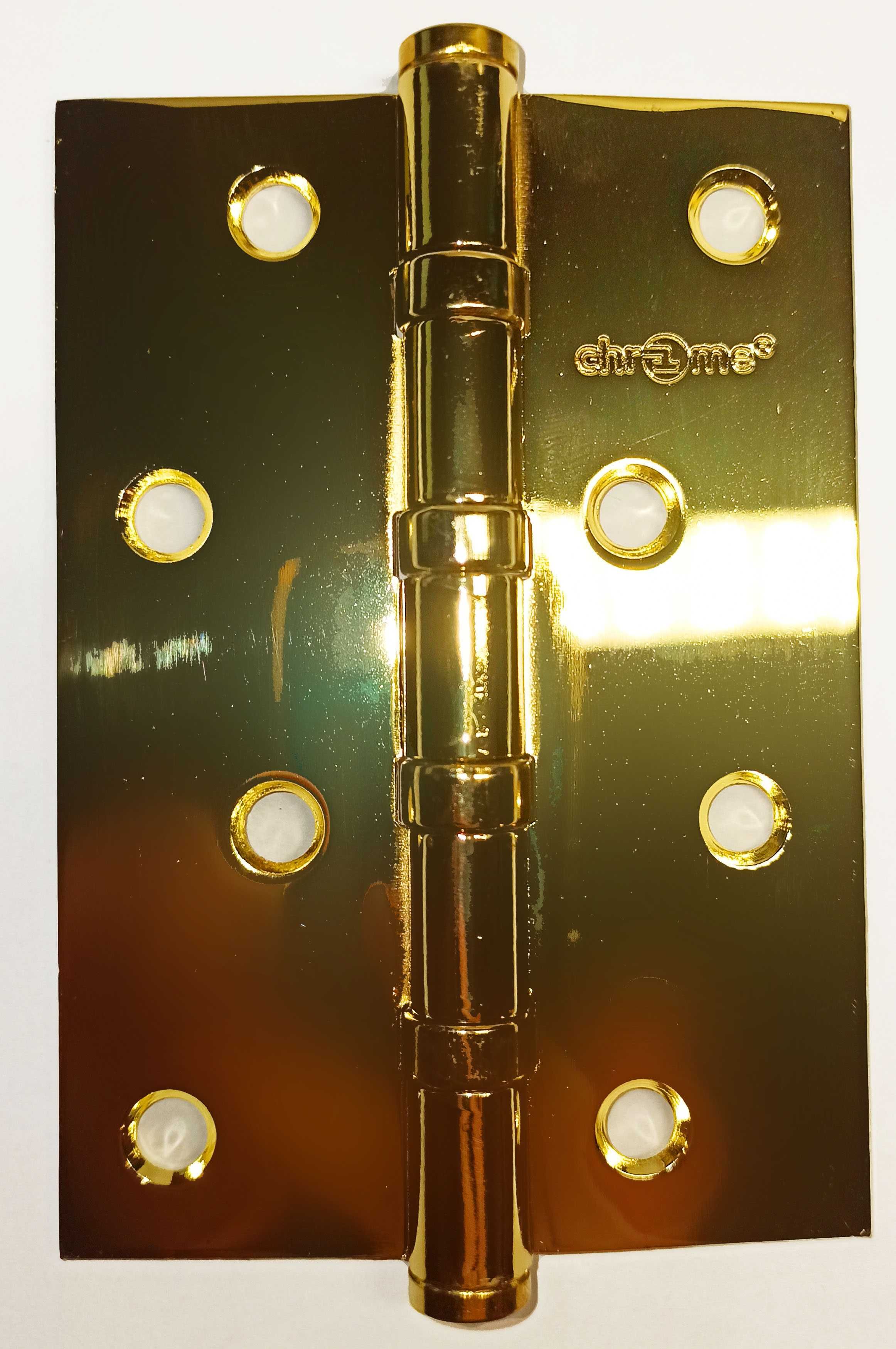 Петля 2 шт. 100x70x2,5 мм полированная латунь (золото) универсальная