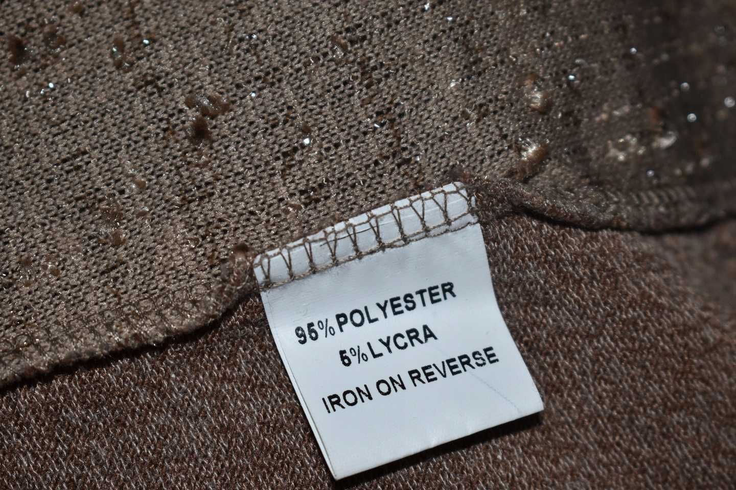 Sweterek 44 XXL elegancki błyszczący narzutka midi kardigan marynarka