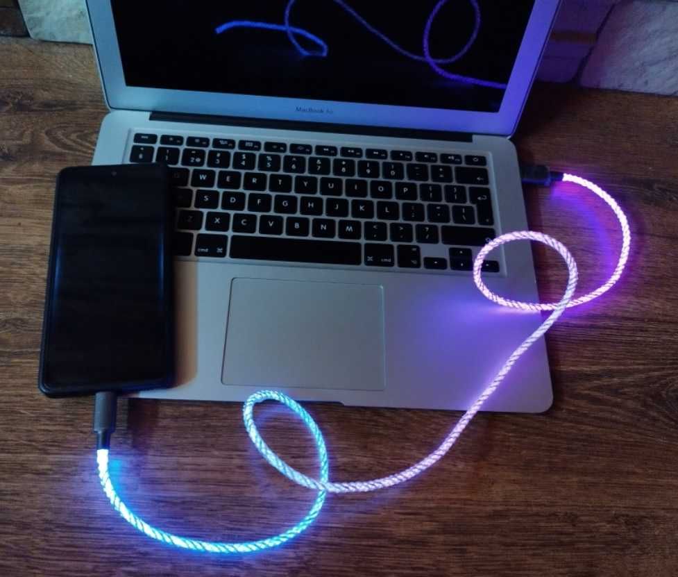 Kabel do telefonu tabletu USB-C RGB