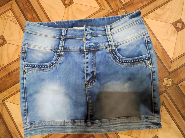 Спідниця джинсова міні,коротка,юбка женская джинсовая короткая, мини