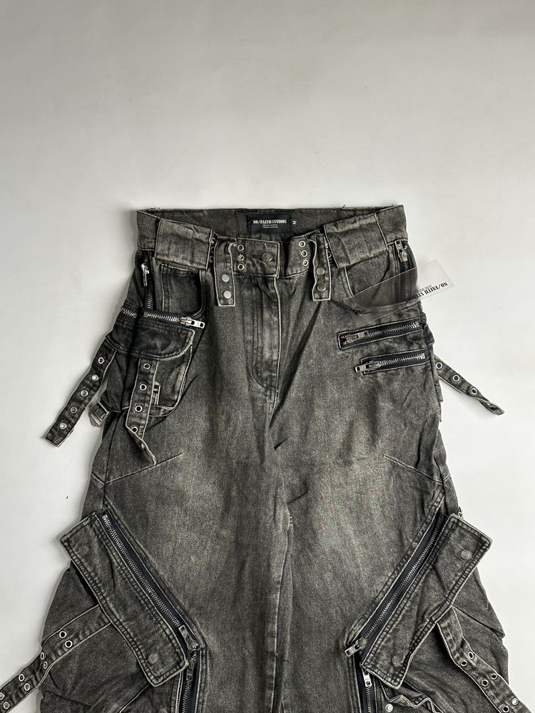 NFS NO FAITH STUDIOS джинси джинсы серые opium archive baggy faded M L