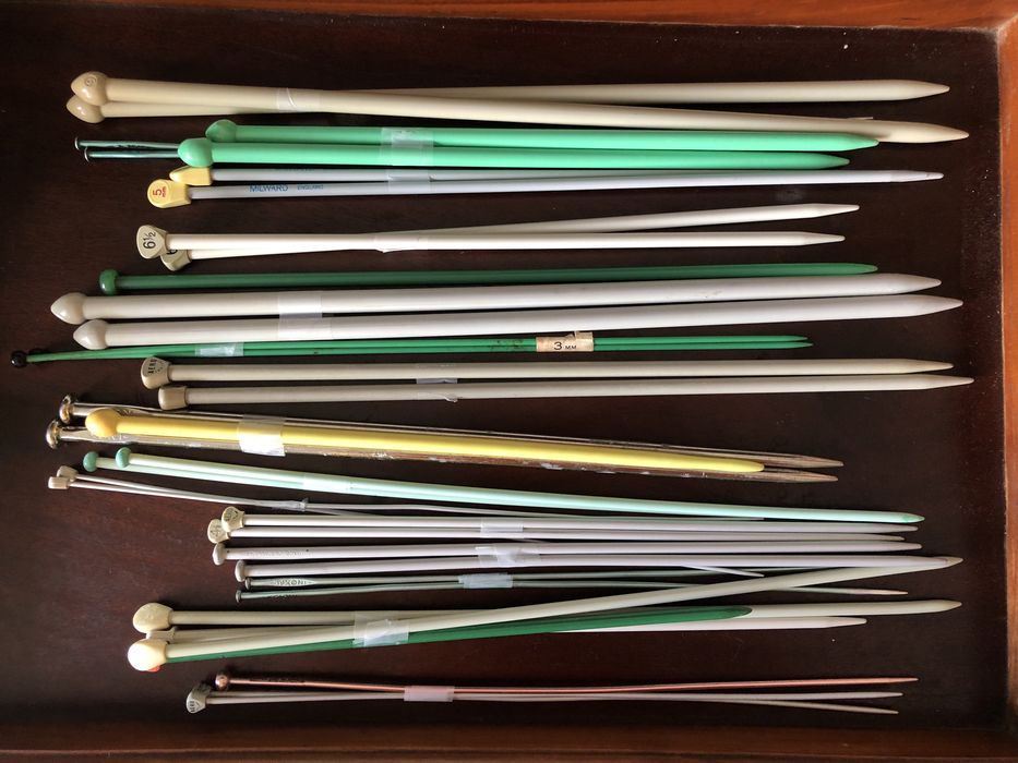 Agulhas de tricô e de croché