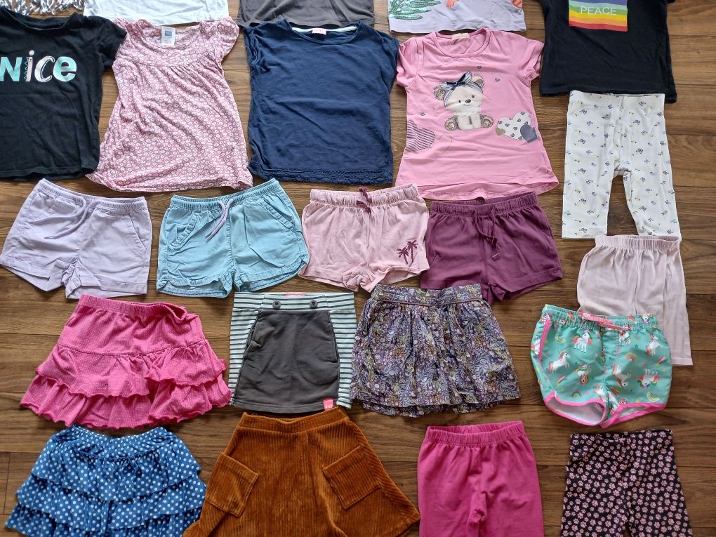27szt. dla dziewczynki 104cm letnie SUPER STAN zestaw koszulki spodenk