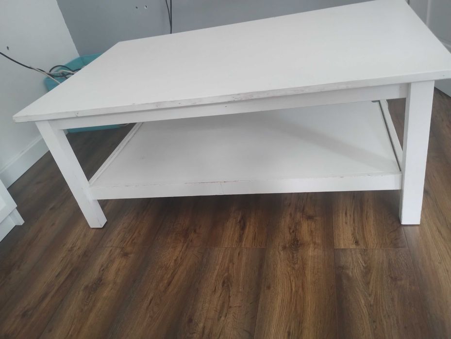 Ława sosnowa biała