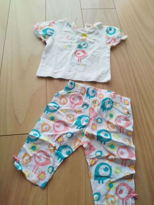Conjunto t-shirt e bermudas 3-6m Cokidy