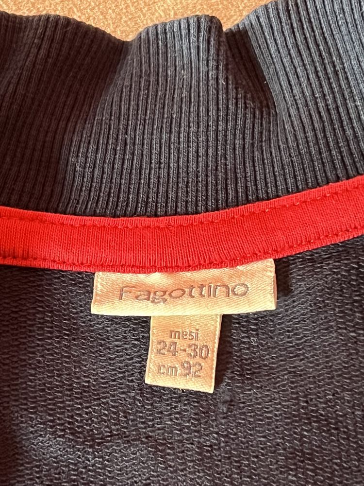 Dres Fagottino bluza rozpinana spodnie dresowe 2 lata 92cm