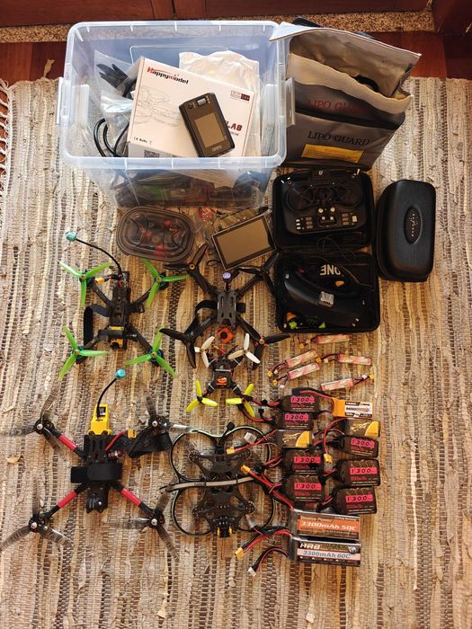 Kit completo de drones FPV com óculos e comando