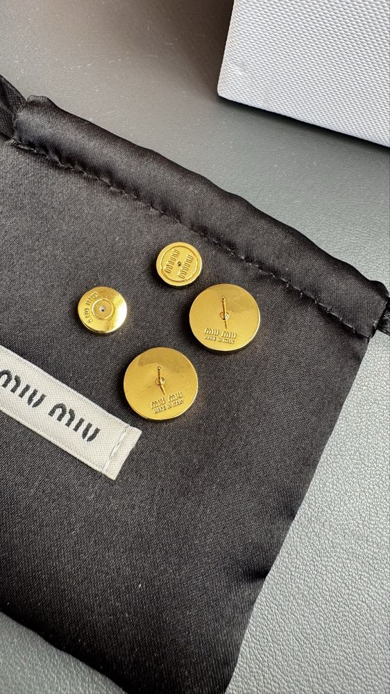 Сережки Miu Miu оригінал повний комплект