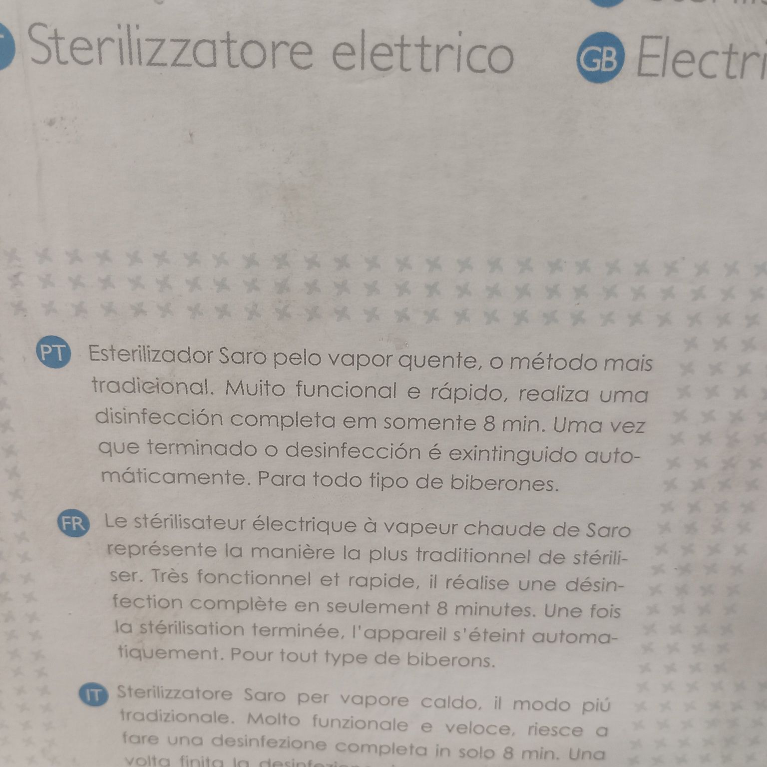 Esterilizador elétrico biberão