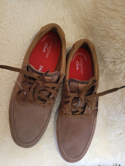 Нові шкіряні чоловічі туфлі кросівки Clarks 41,5